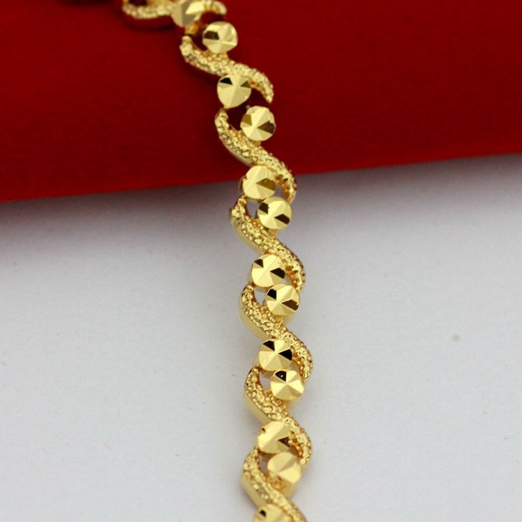 b40香港金凯利厂家直销 24k镀黄金首饰批发 女士手链批发