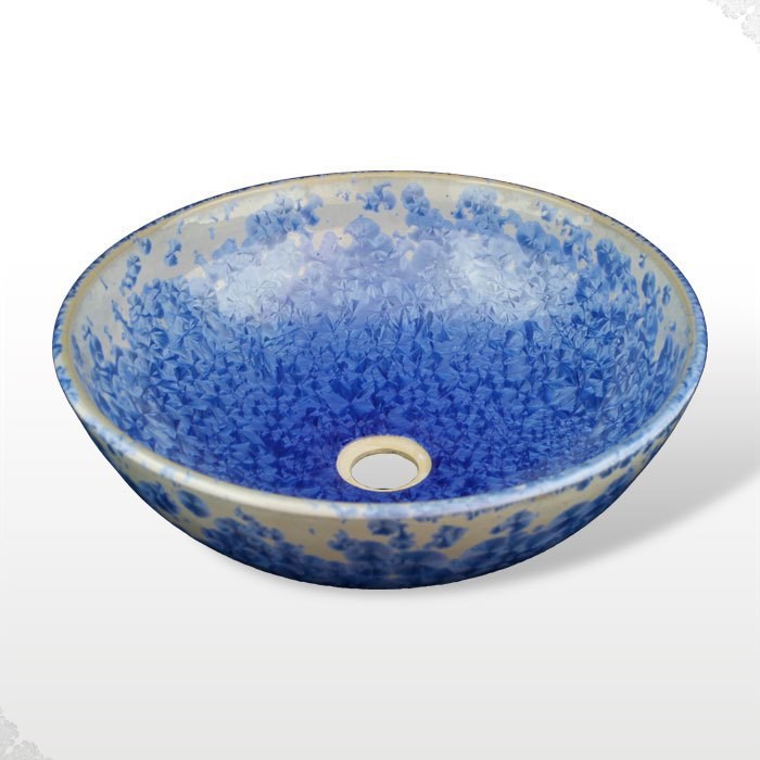 淘瓷缘b景德镇结晶釉窑变瓷器洗脸盆洗面盆艺术台盆【蓝色之恋】