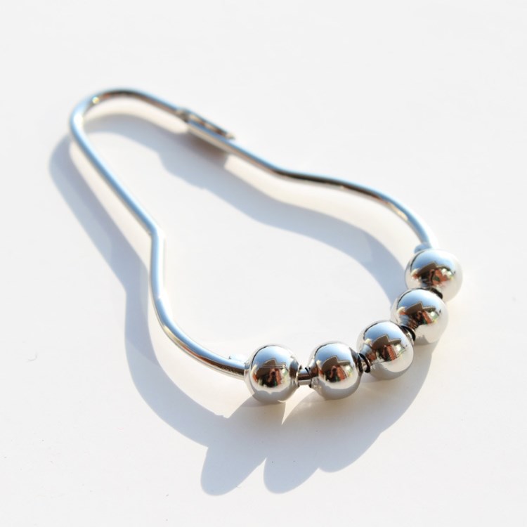 滚珠浴帘环挂钩挂环葫芦型不锈钢五珠不生锈浴帘杆浴帘挂环