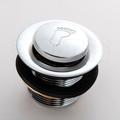 浴缸下水配件弹跳下水器浴桶下水淋浴房木桶脚踩弹跳式锌合金下水