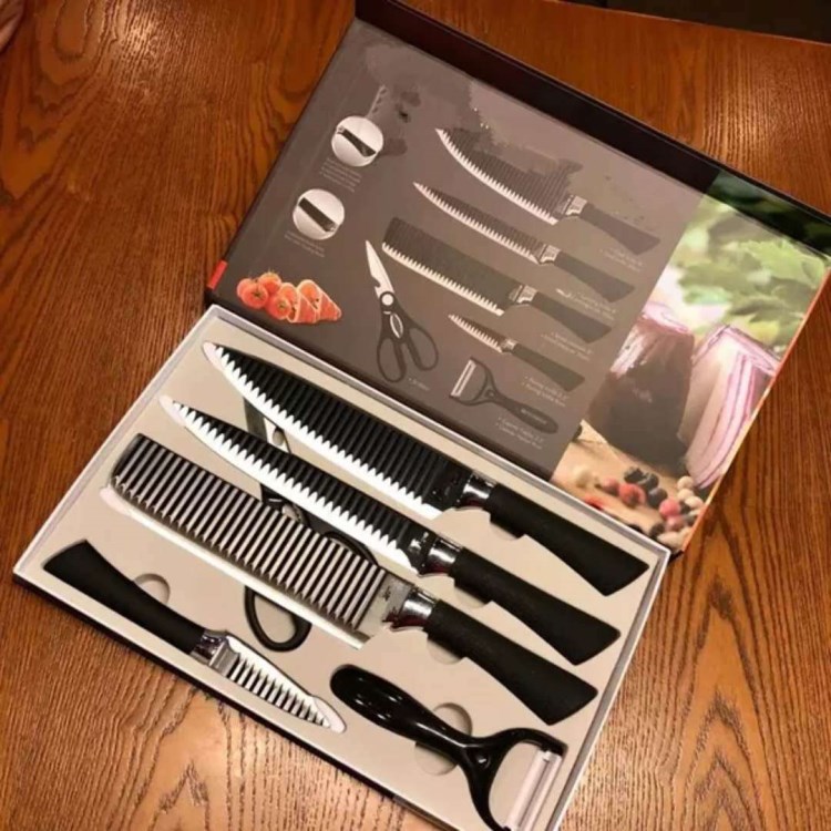 出口韩国大牌everrich不锈钢刀具6件套全套厨房刀具