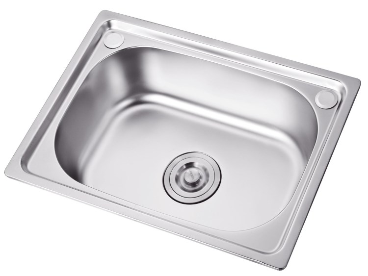 樱花工程不绣钢厨房加厚洗菜盆 单槽菜盆 201 304菜盆 5040配下水