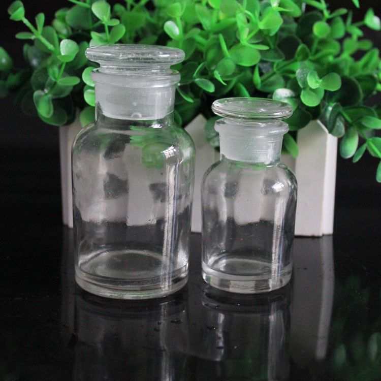 【250ml玻璃瓶】批发玻璃医药广口瓶 试剂瓶磨砂密封瓶 250ml玻璃瓶