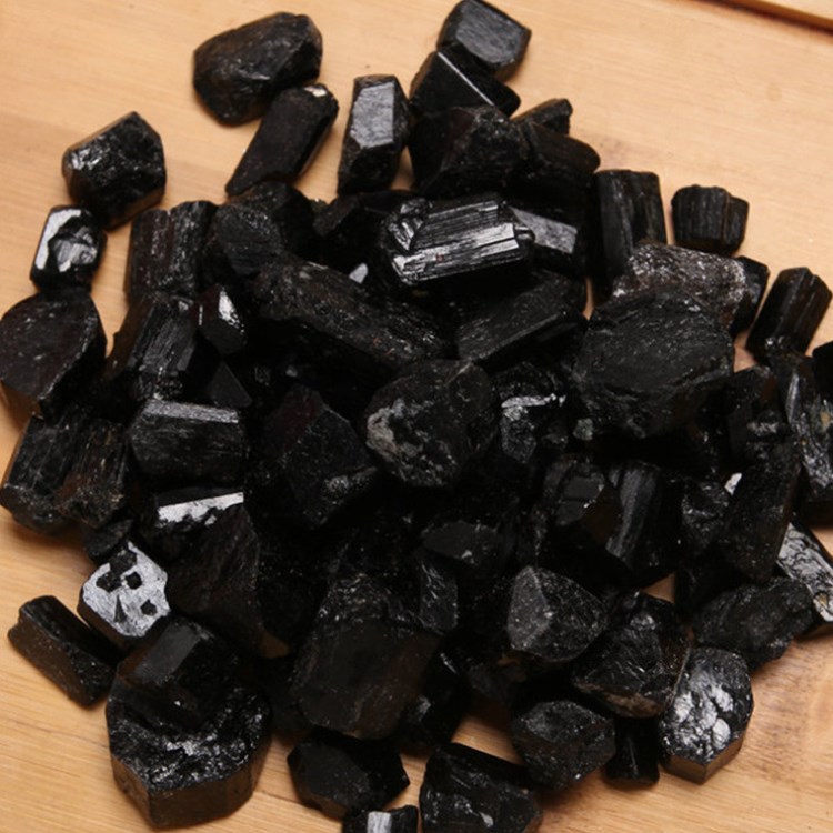 【托玛琳汗蒸房】厂家供应单晶体电气石 汗蒸房保健电气石托玛琳黑色