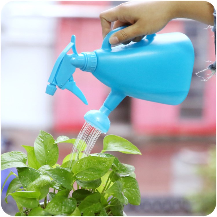 两用塑料浇花器 家用浇水喷水壶 手压式浇花洒园艺