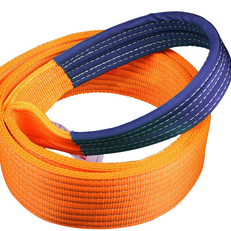 隆盛生产销售 6吨彩色涤纶起重吊装带 6t扁平吊带 涤纶吊带