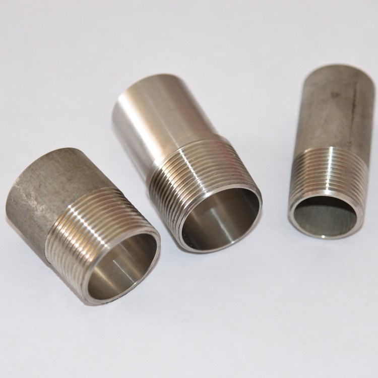 厂家不锈钢管件批发 不锈钢管加长单头丝 内外攻牙 螺纹加工