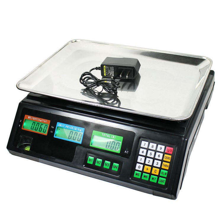 外贸电子计价秤电子称精准台秤30kg厨房电子秤水果秤台称计数台秤