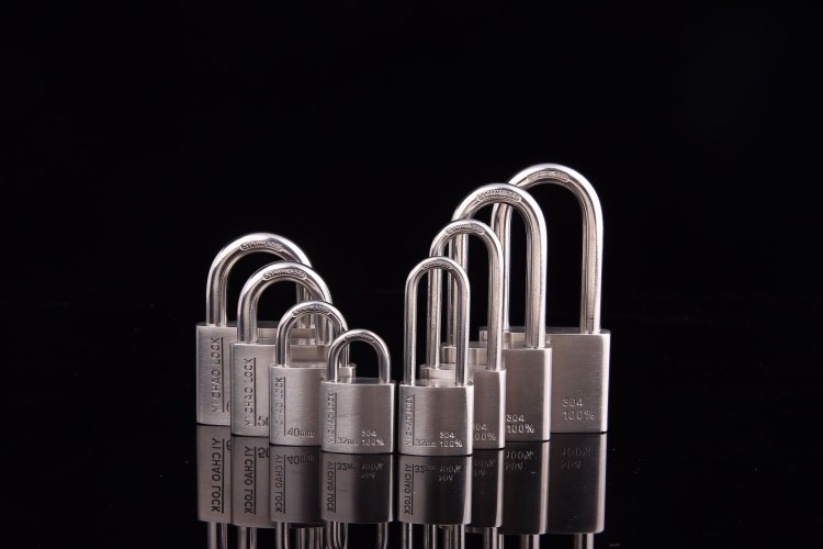 不锈钢弧形弹子锁 挂锁 304不锈钢挂锁 户外锁 铜钥匙 安全防盗