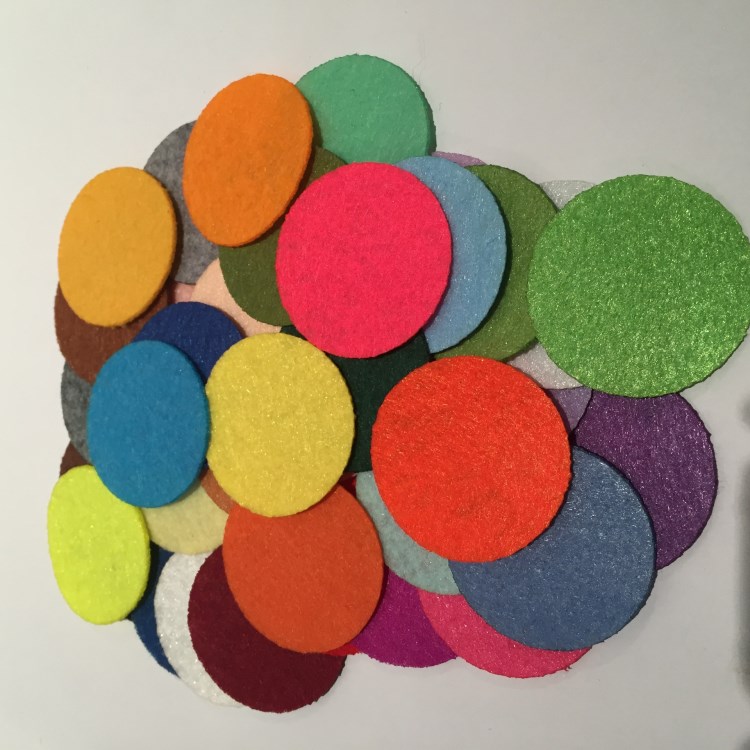 diy不织布贴片饰品配件 头饰垫片无纺布 毛毡圆片 圆片拉花