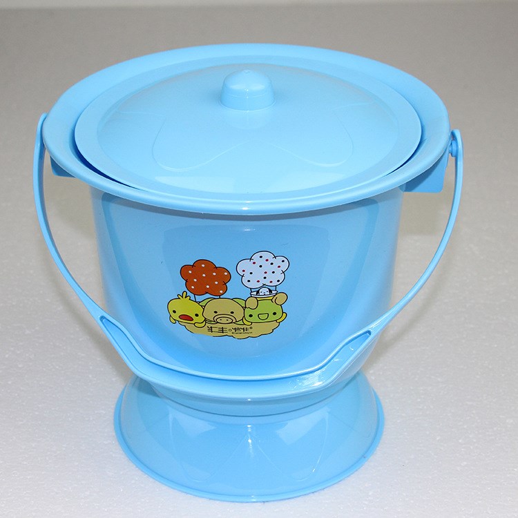 汇丰信佳手提塑料痰盂尿桶 儿童坐便器 加厚老人尿盆便盆高脚马桶