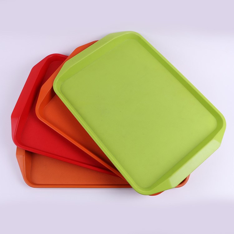 简约新品pp塑料托盘 长方形双耳kfc专用托盘 快餐厅专用托盘批发