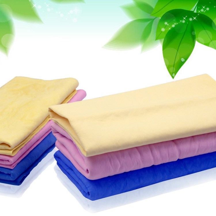 鹿皮巾中号麂皮快速干发毛巾吸水仿鹿皮毛巾 厂家批发a品小号带桶