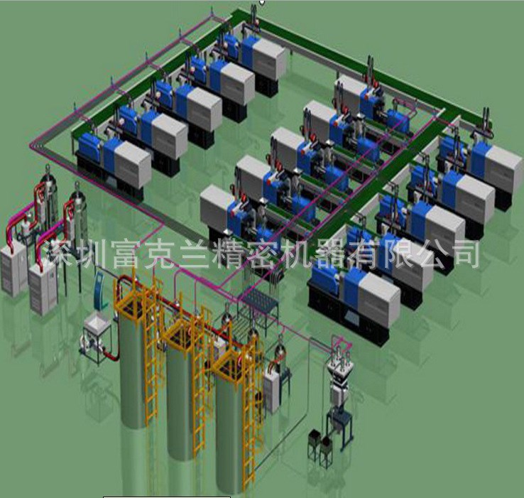 【注塑供料系统】工厂承接各类注塑车间集中供料设计安装改造 富克兰