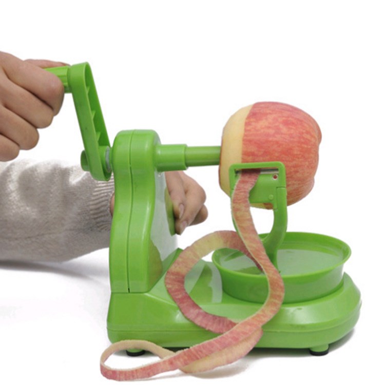 新款厨房手摇多功能苹果剥皮器塑料不锈钢水果削皮机瓜果削皮刀