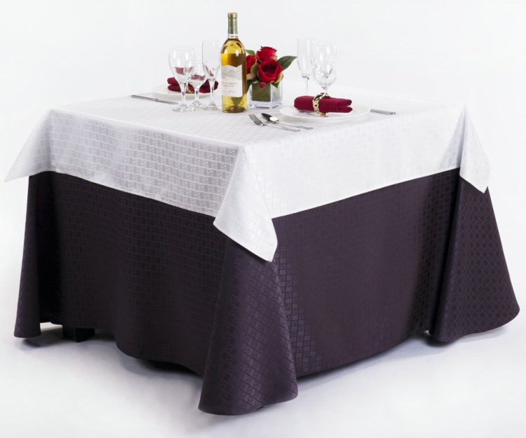 定制 威尔金顿高档酒店西餐桌布台布 餐饮布草 西餐厅长方形台布