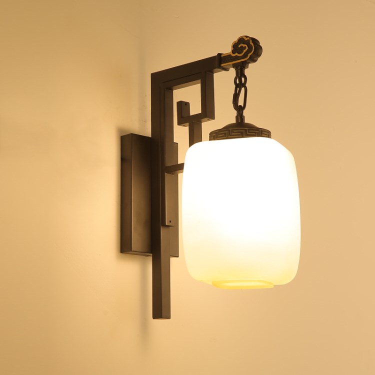 新中式壁灯床头卧室壁灯现代简约复古酒店过道灯客厅卧室仿古壁灯