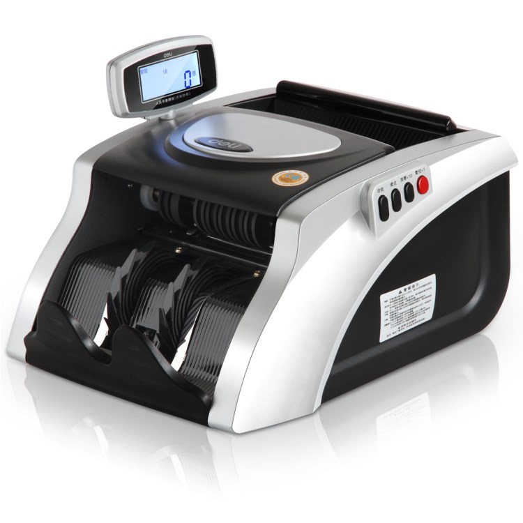 得力3908支持新版人民币点钞机 办公智能语音小型便携验钞机