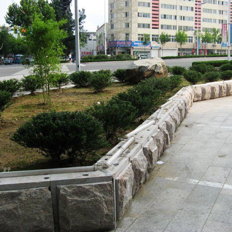 批发芝麻灰花坛石 天然花岗岩花坛石定制 北方芝麻灰环境石材价格