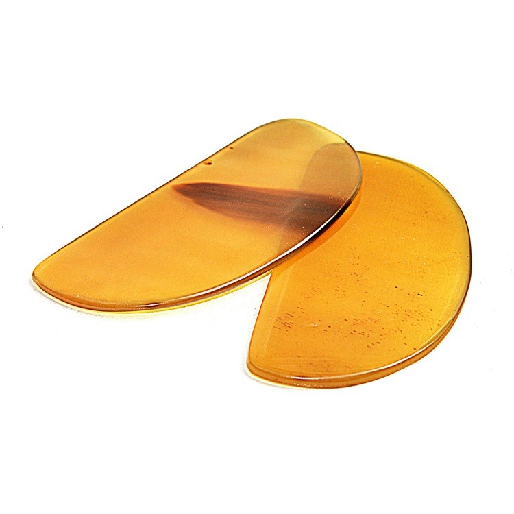 厂家直销 黄水牛角刮痧板 刮痧片按摩棒黄牛角刮痧片瘦腿保健养生