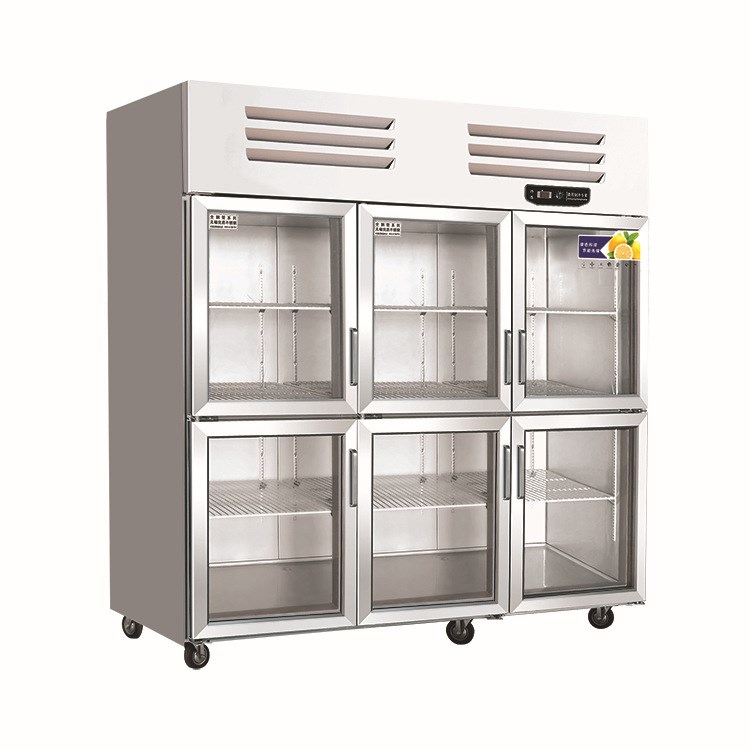后厨陈列柜 商用保鲜柜 六门陈列柜 厨房制冷展示柜