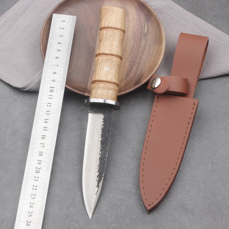 刀具纯手工锻打高硬度小直刀野营装备军刀荒野求生锋利收藏礼品