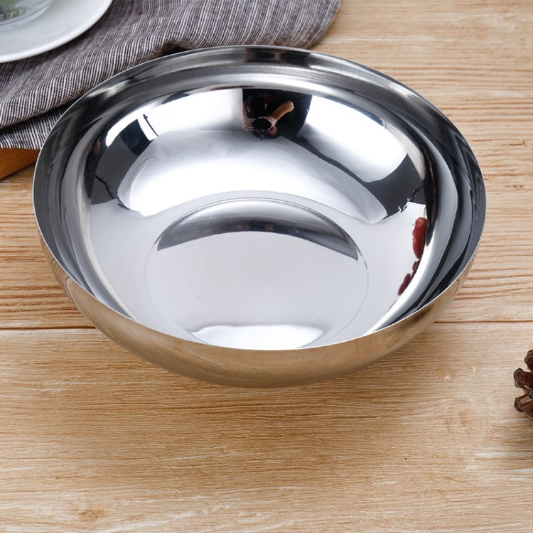 韩国不锈钢单层冷面碗 超大碗 双层隔热碗防烫不锈钢碗拌饭碗家用