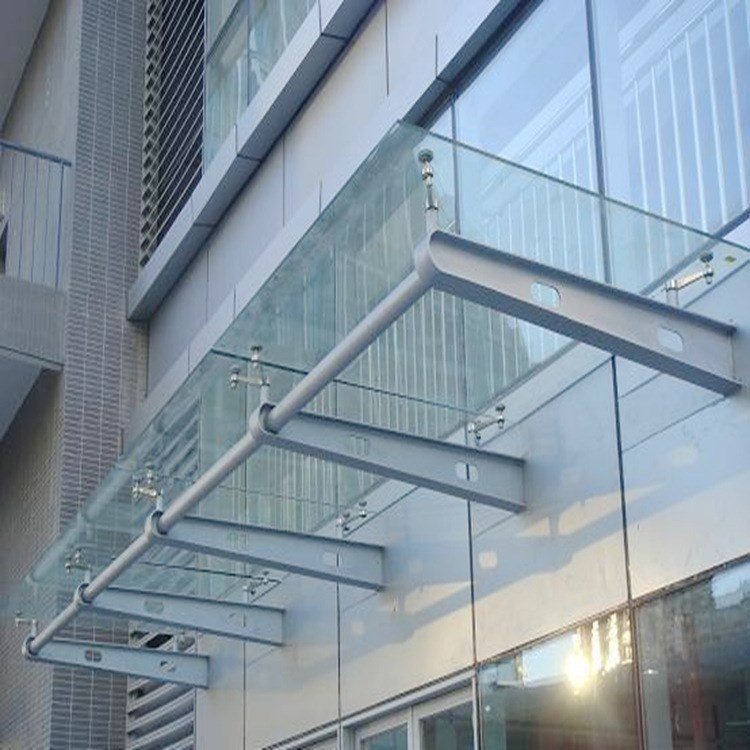 【镀膜玻璃】广东生产5 5钢化夹层玻璃 钢化玻璃雨棚 安装不锈钢玻璃