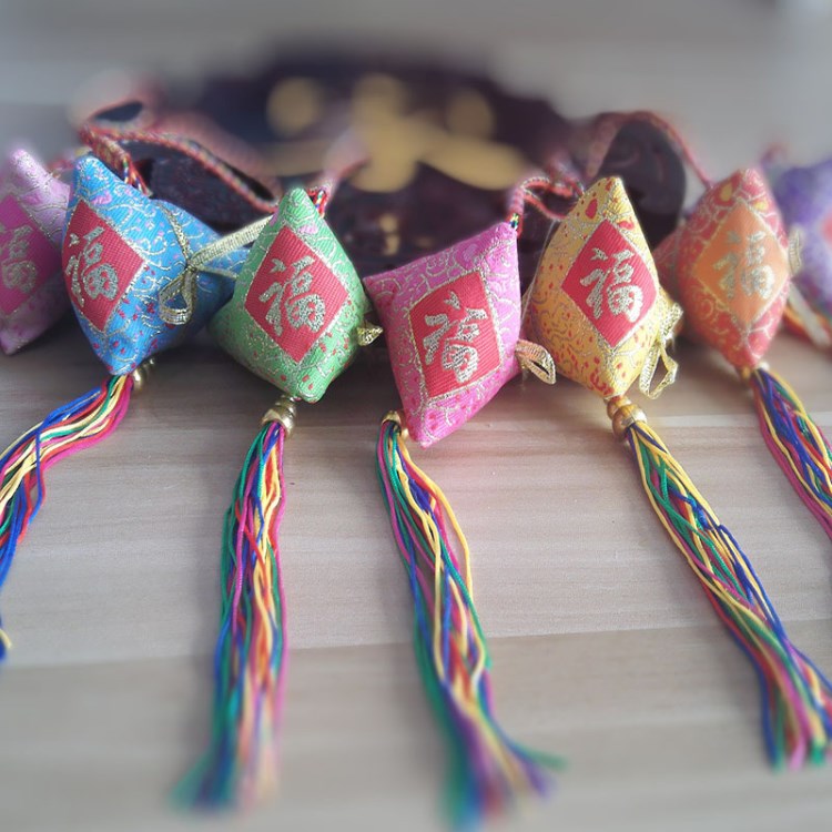 端午五彩线多色粽子香包香囊挂件 五月五祈福粽厂家定做批发