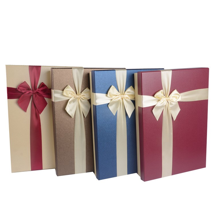 厂家定制天地盖礼品盒 高档礼物包装盒 长方形天地盖蝴蝶结礼盒