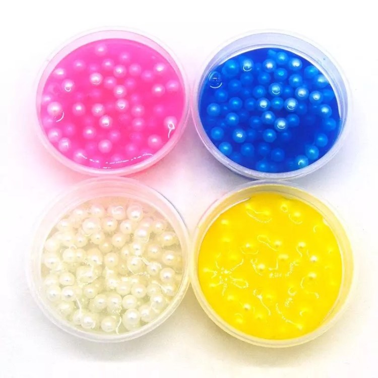 南韩史莱姆珍珠水晶泥快手米粒泥珍珠泥棉花泥珠光泥发泄解压泥