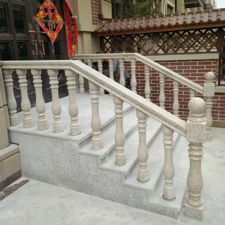 石雕栏杆栏板汉白玉阳台柱 大理石别墅楼梯扶手石柱子
