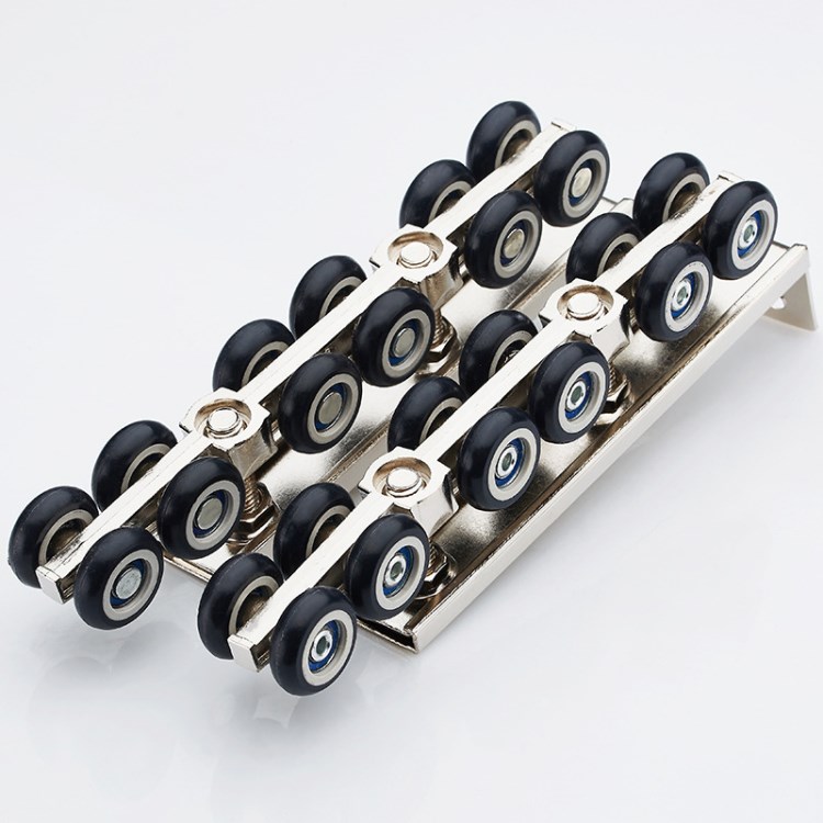 实木门吊轨淋浴房玻璃门移工业吊轮移门轨道掉滑轮滑轮推拉门304