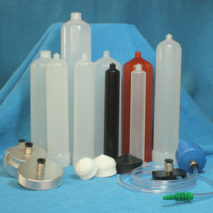 加厚500cc内螺纹透明打胶筒五色机油墨装胶筒300cc小牙直接套针头