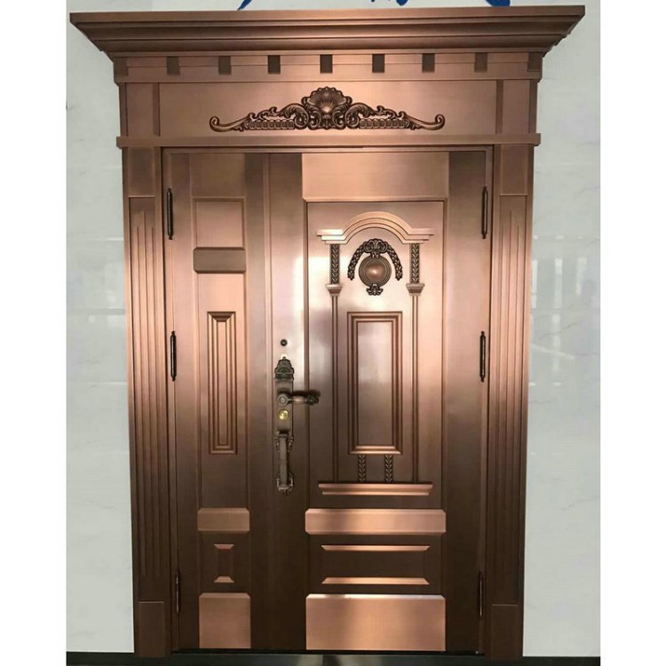 单门 子母门铜门防盗防爆门 真铜大门 高档进户庭院铜门批发定制