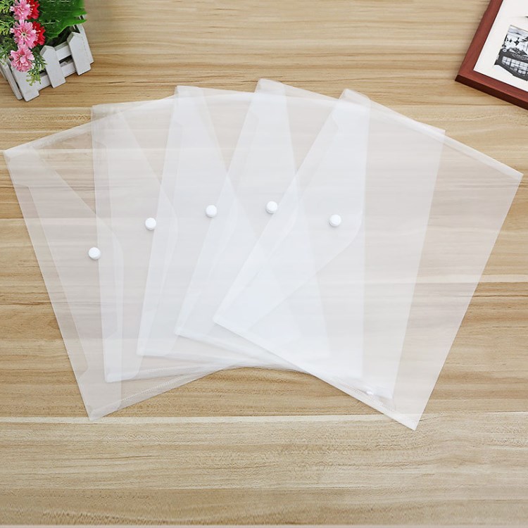 厂家直销透明文件袋 a4按扣文件夹 pp文件袋办公档案袋印刷logo