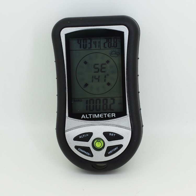 登山便携式钓鱼气压计指南针海拔计 测量仪