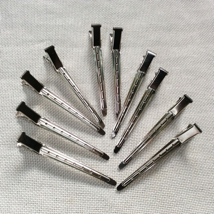 美发夹子 不锈钢长鸭嘴定位分区夹理发店剪发盘发大号手推波纹夹