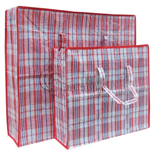 红白蓝格子袋 搬家旅行收纳行李袋 托运编织袋 旅行旅游厂家直销