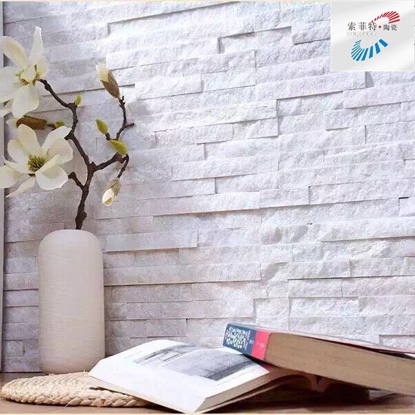 【欧式瓷砖】白色文化砖劈开砖白砖外墙砖简约欧式电视背景墙瓷砖