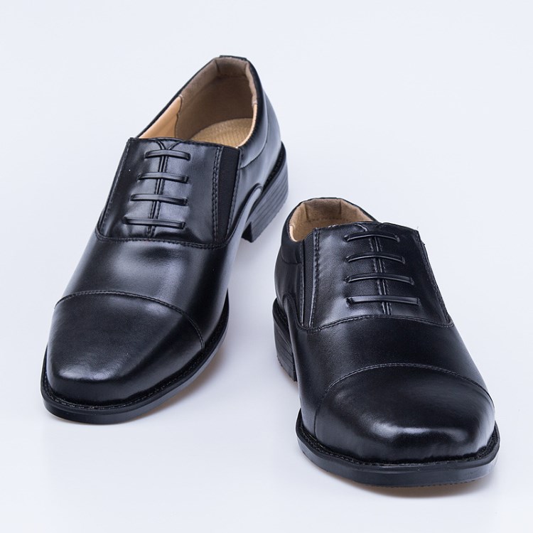 豫霸真皮正装07b军官三接头套脚皮鞋07作训鞋军鞋男