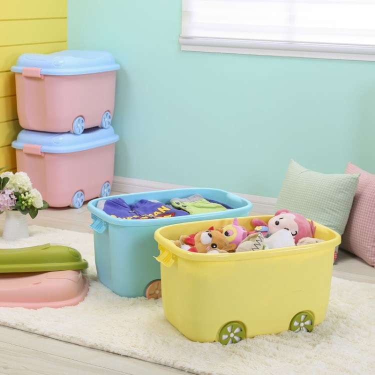 包邮特大号卡通收纳箱儿童玩具整理箱衣服收纳盒加厚塑料储物箱子