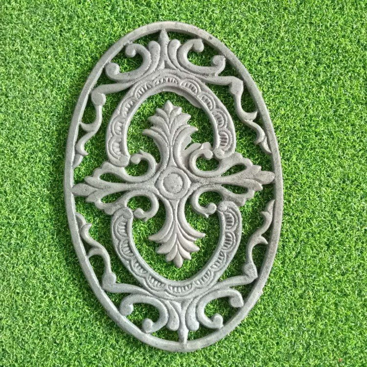 【云南配件】云南厂家定制 椭圆盘花 铸铁花 铁艺大门配件装饰 大门边