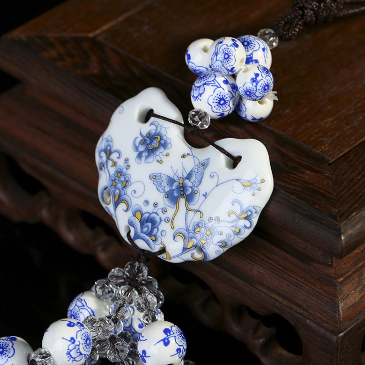 汽车用品 汽车挂件 车载饰品 景德镇陶瓷车挂 青花瓷挂件