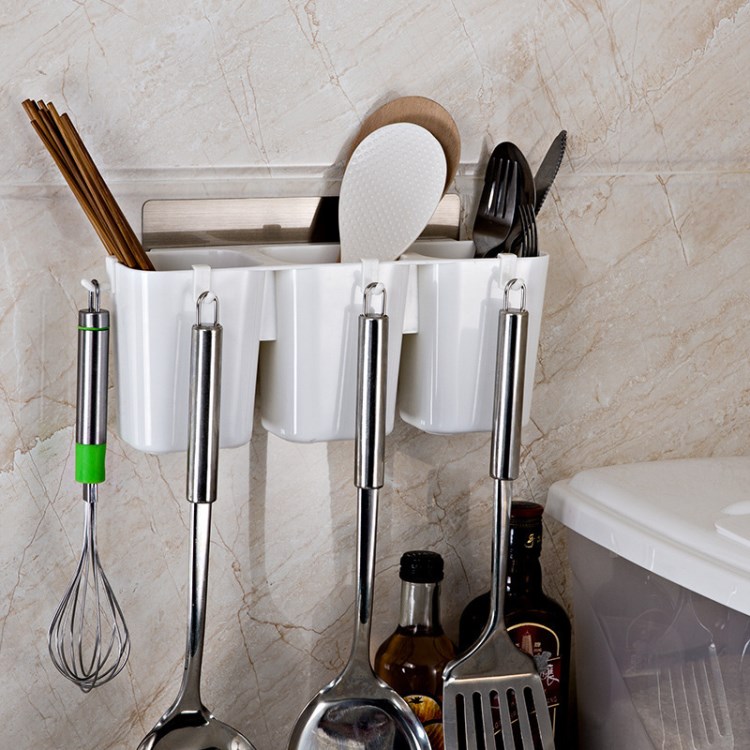 厨房筷子笼筷子架置物架壁挂沥水家用筷子勺子收纳挂式筷子筒筷笼