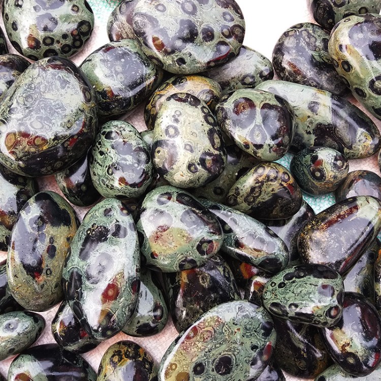 天然孔雀眼原石手把件矿石标本原矿收藏奇石