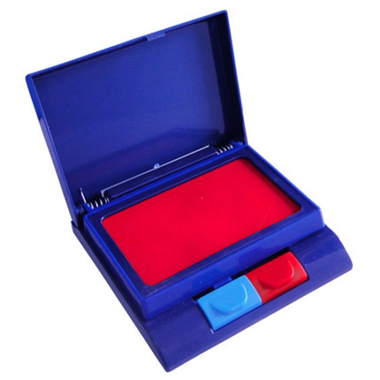 亚信010印泥双色原子速干印台 财务用品双色印台办公用品批发