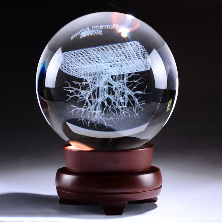 主要看品质 来图定制透明内雕水晶玻璃球内雕工艺品创意家居摆件