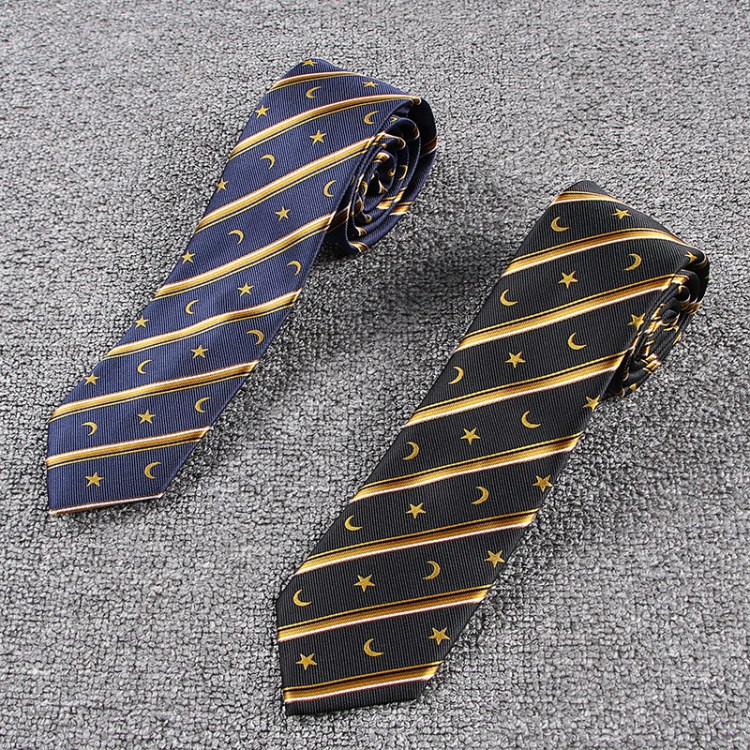 新款日本jk制服男生领带 提花刺绣星星月亮甜美可爱百搭