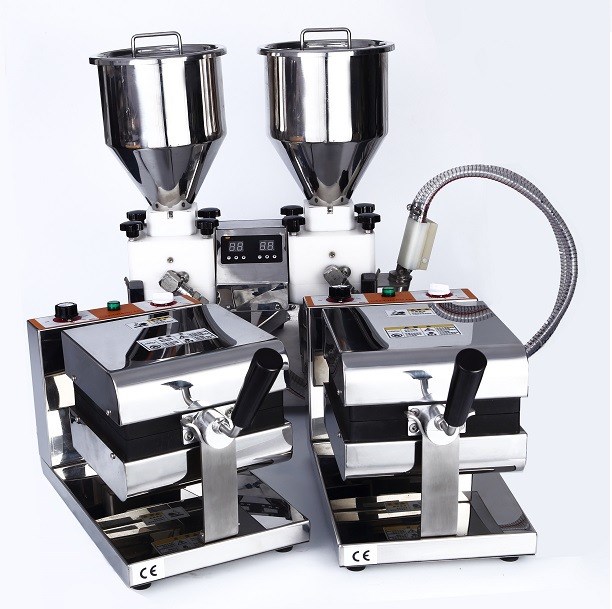 【常州机械】迷你型鲷鱼烧机 半自动蛋糕机 常州汇富机械新产品面世啦